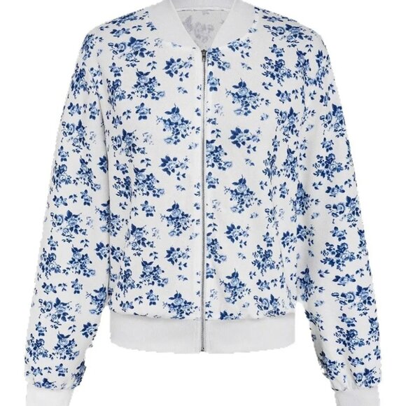 Printed Zip Up Long Sleeve Jacket - Picture 1 of 5
